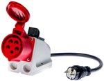 Adapter gniazd trójfazowych 32A (5P) do PAT przełączany